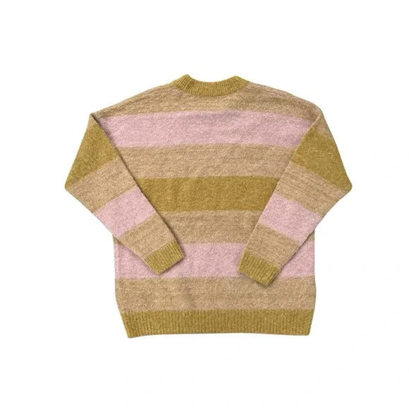 Madewell Pink Oyster Otis Space Dye Pullover Alpaca Blend Sweater Size Medium‎ - Picture 3 of 8